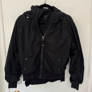 Athleta Black Hooded Windbreaker Jacket Women’s